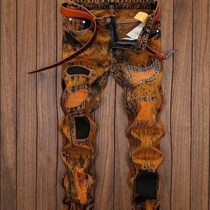 Men distressed jeans